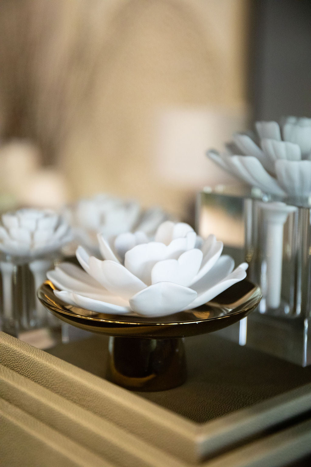 Difusor Porcelana Dorado