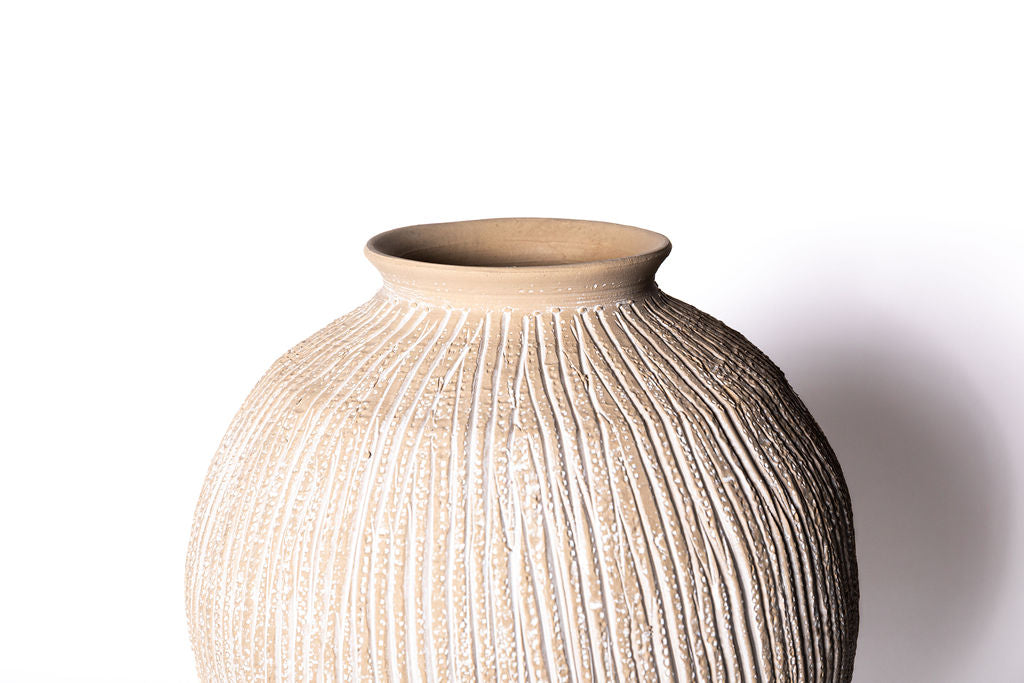 Jarron Redondo Beige Matte
