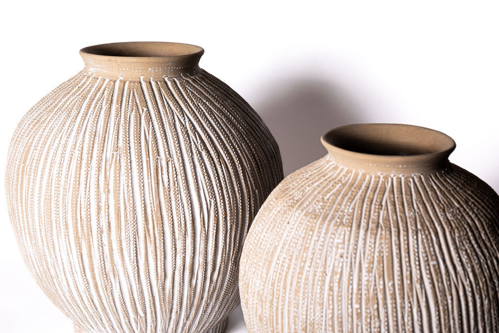 Jarron Redondo Beige Matte