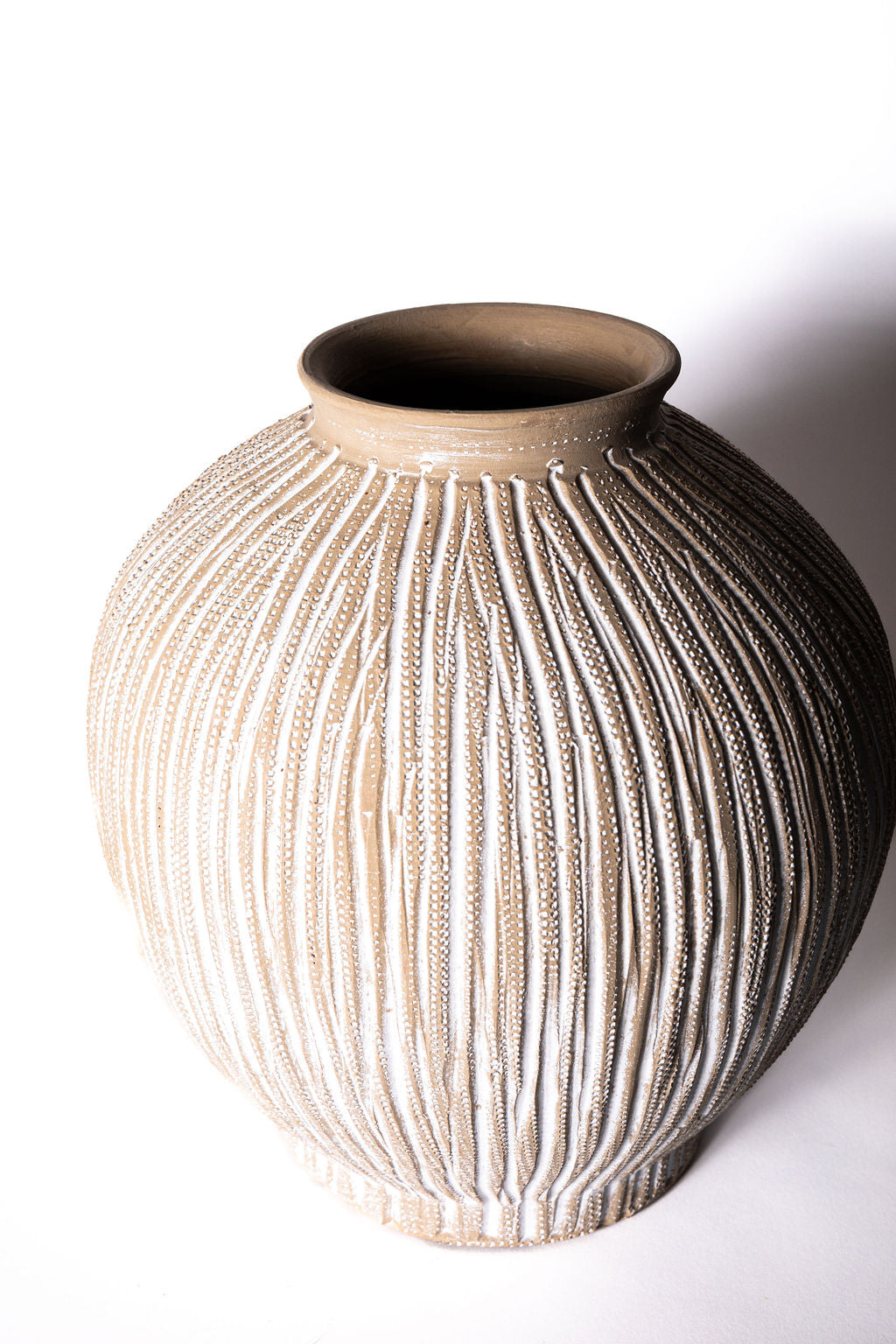 Jarron Redondo Beige Matte