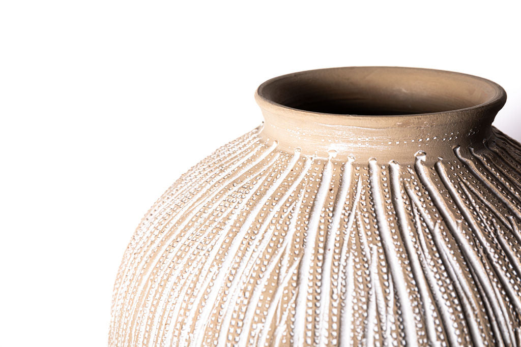Jarron Redondo Beige Matte
