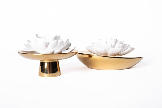 Difusor Porcelana Dorado