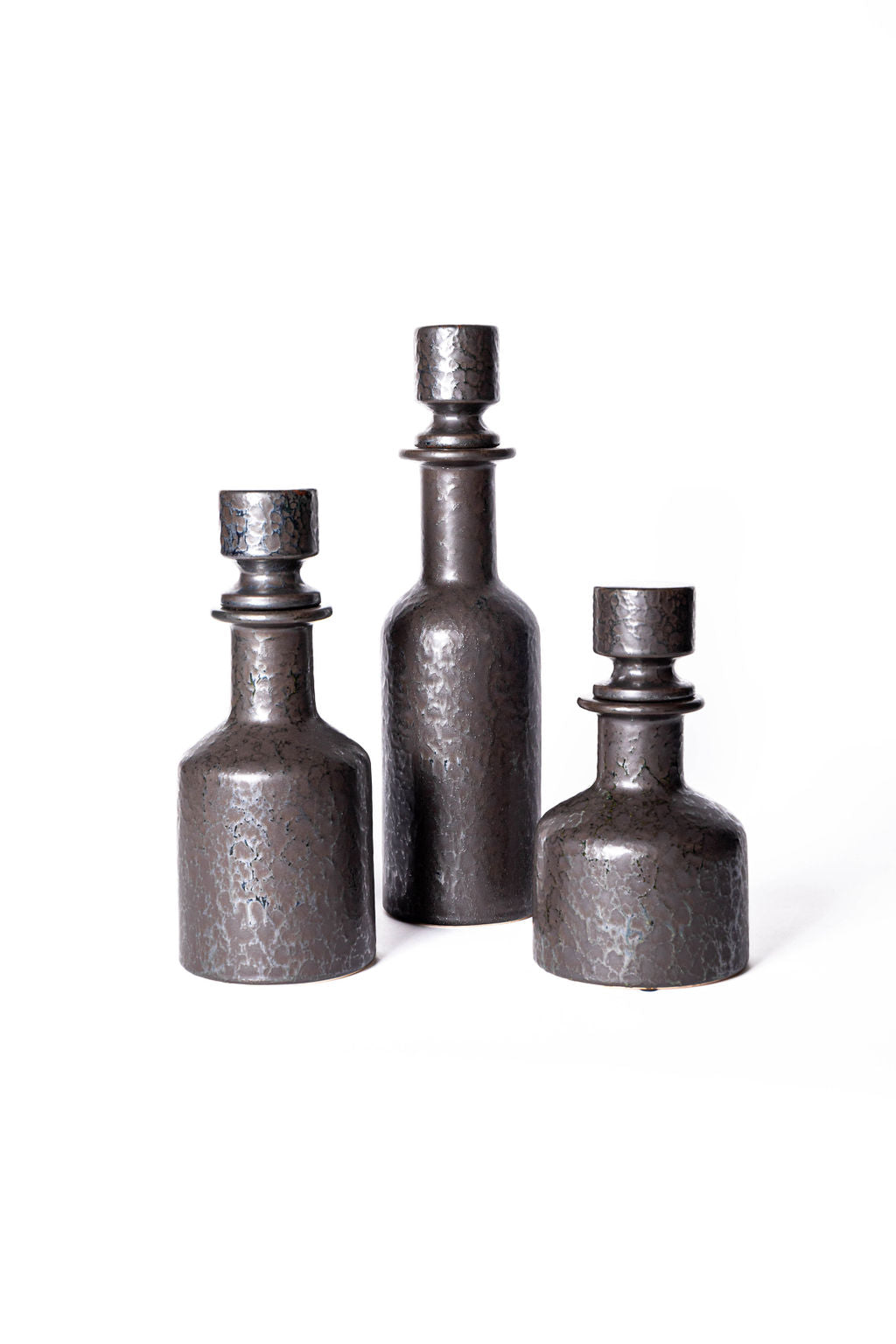 Botella Ceramica Cilindro (Set 3)
