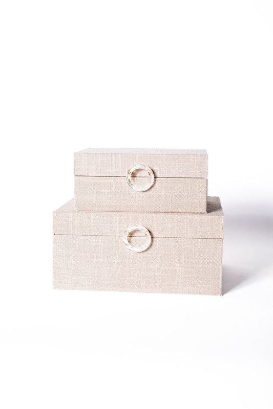 Caja Beige con Anillo