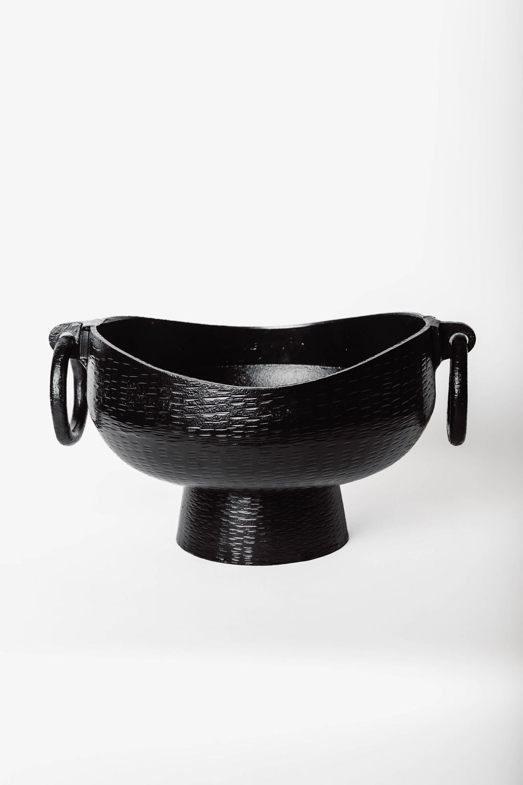 Bowl en Pedestal Negro Manijas