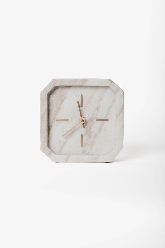 Reloj Octagonal Marmol