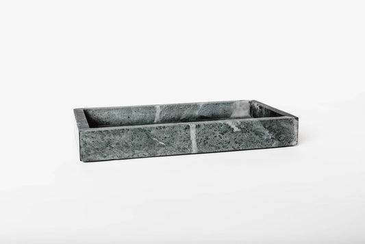 Charola Marmol Verde Rectangular