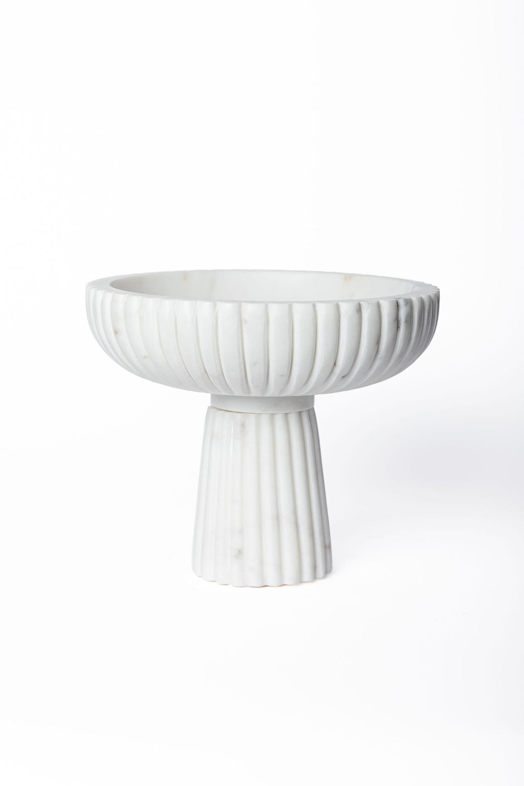 Bowl Marmol Blanco en Pedestal