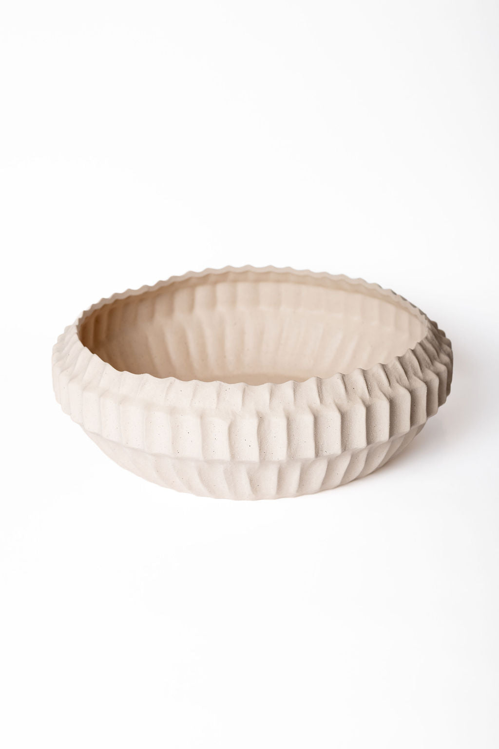 Bowl Ceramica Crema Plegado
