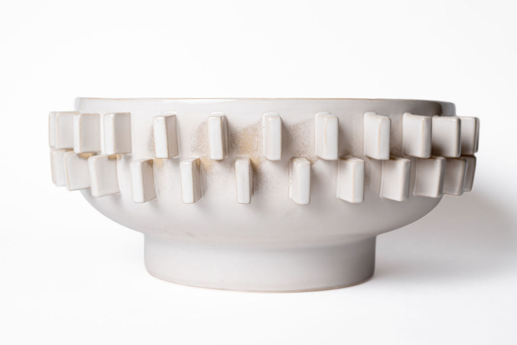 Bowl Ceramica Crema Cuadritos