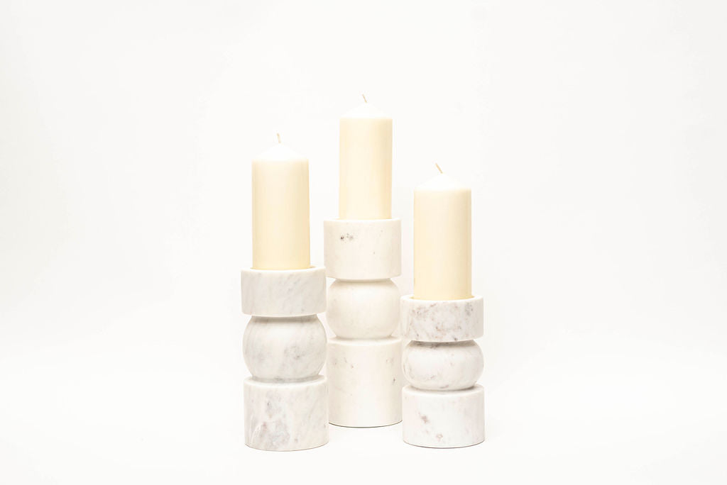 Portavela Marmol Blanco