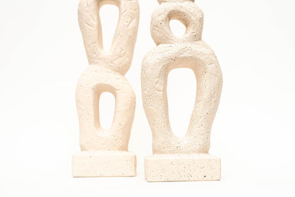 Escultura Ceramica Beige