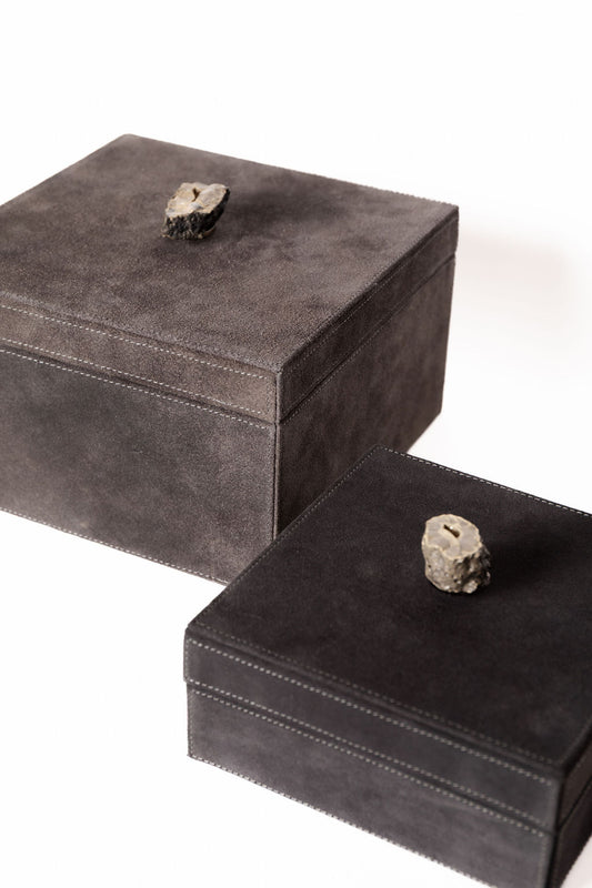 Caja Gamuza con Piedra