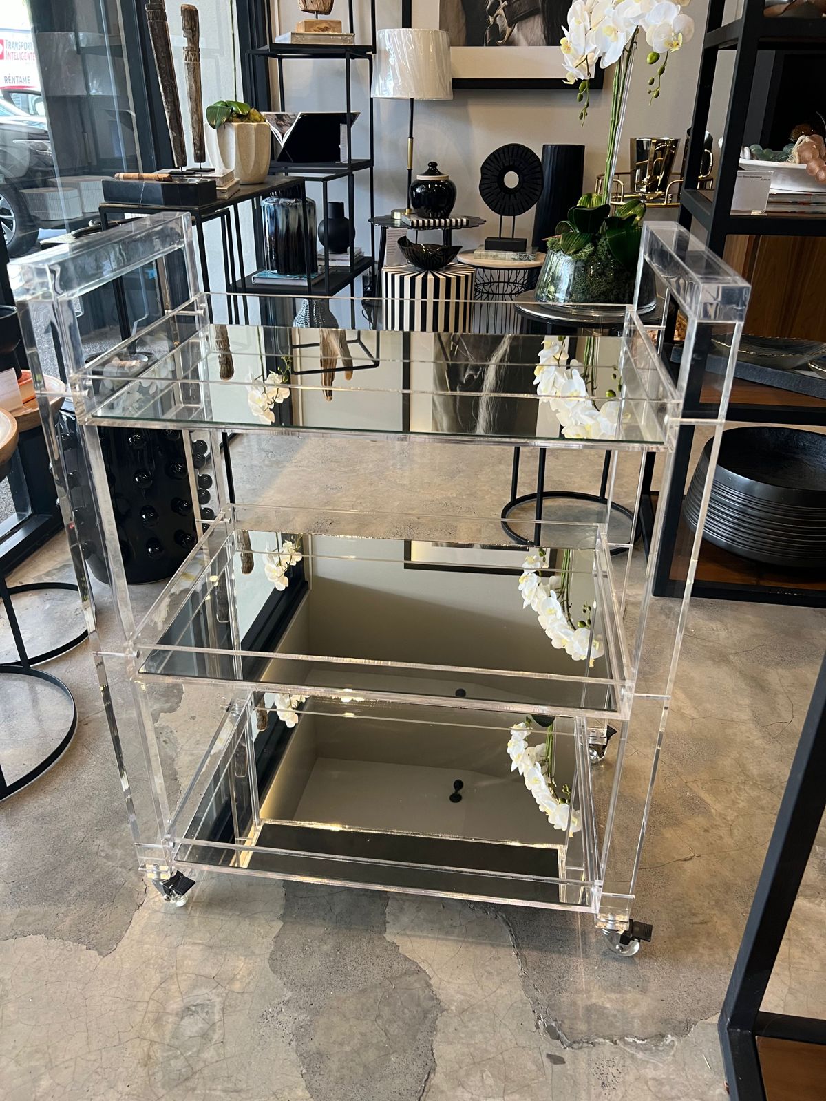 Carrito Bar Acrilico