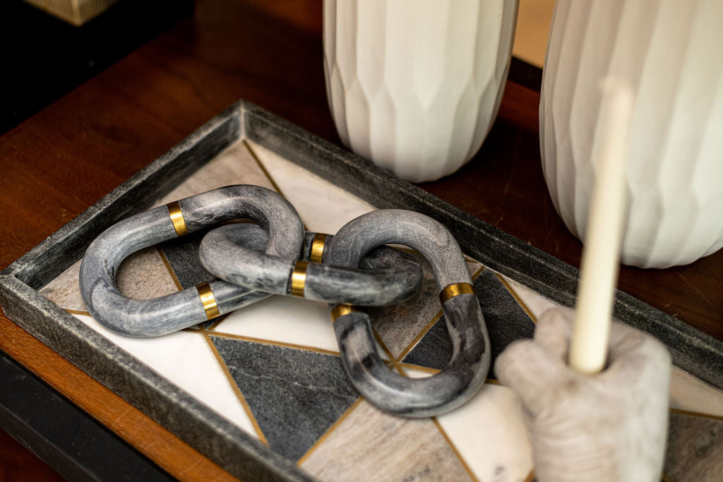 Charola Marmol Triangulos