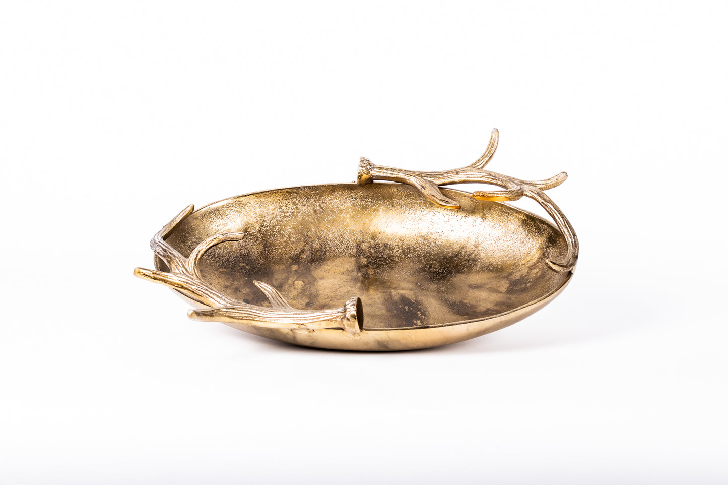 Bowl Cuerno Metal Dorado
