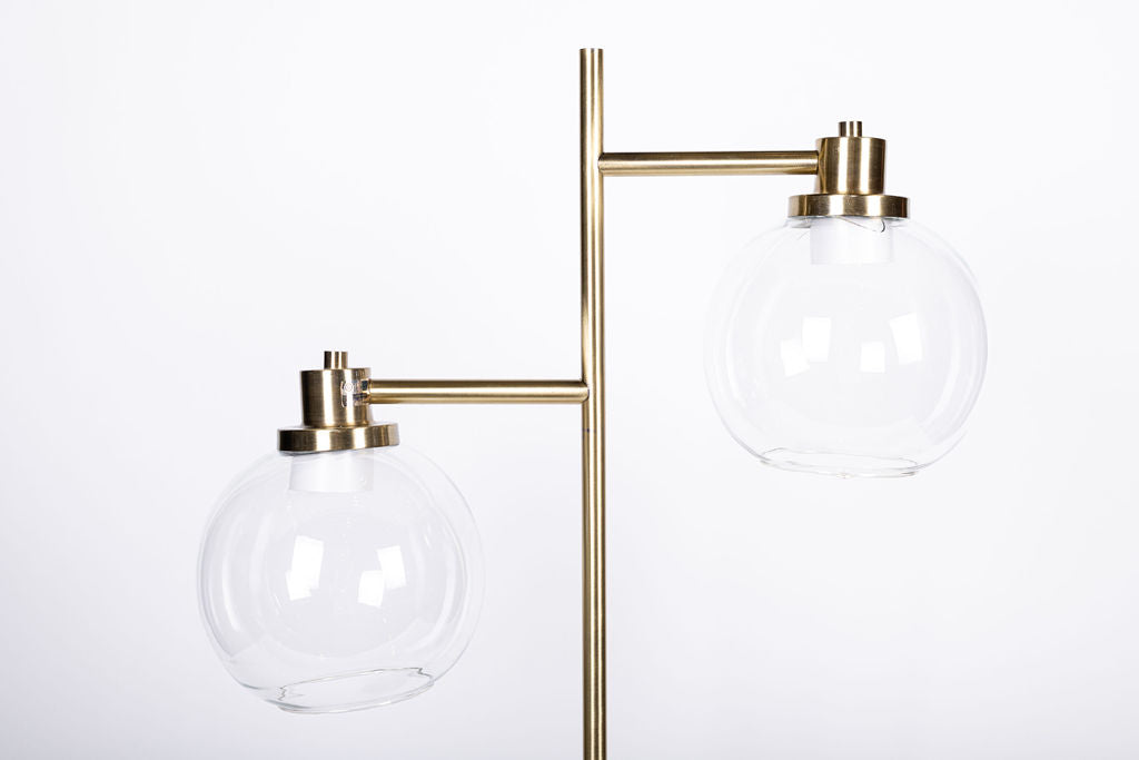 Lampara Dorada 2 Esferas