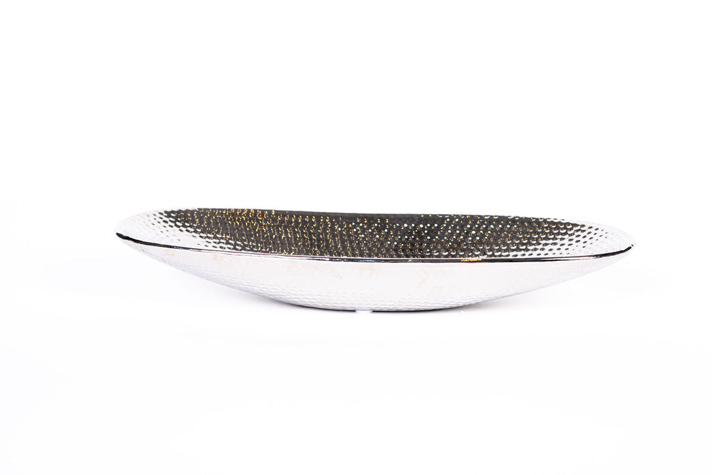 Plato Martillado Plateado