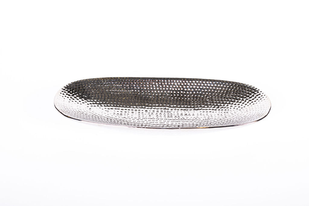 Plato Martillado Plateado