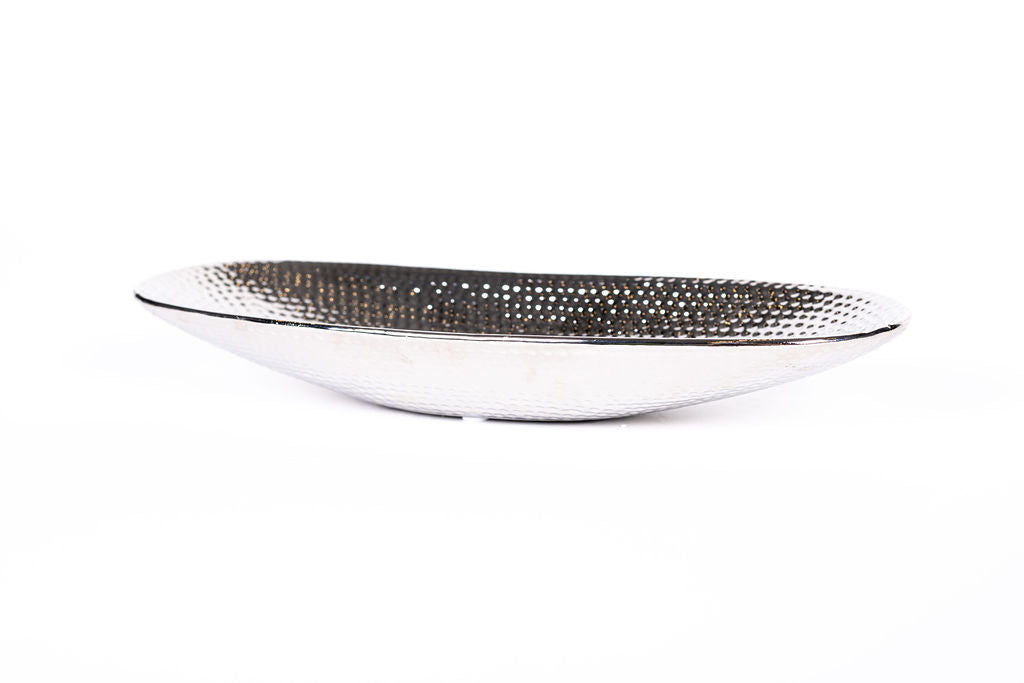 Plato Martillado Plateado