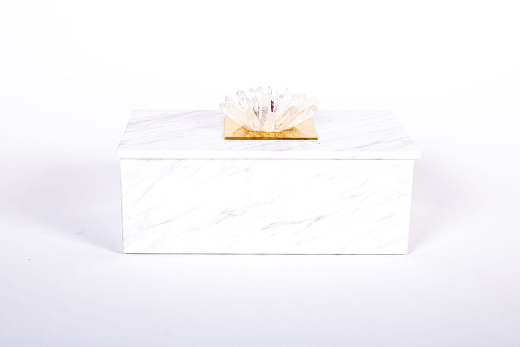 Caja con Flor de Cuarzos