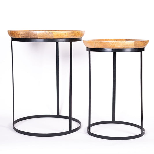 Mesas Laterales Madera y Metal (Set2)