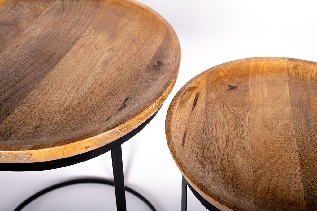 Mesas Laterales Madera y Metal (Set2)