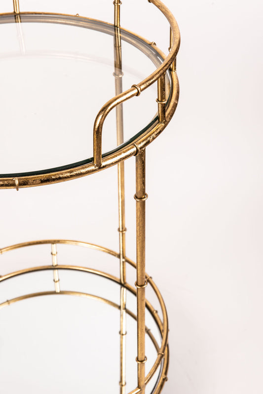 Carrito Bar Dorado Redondo