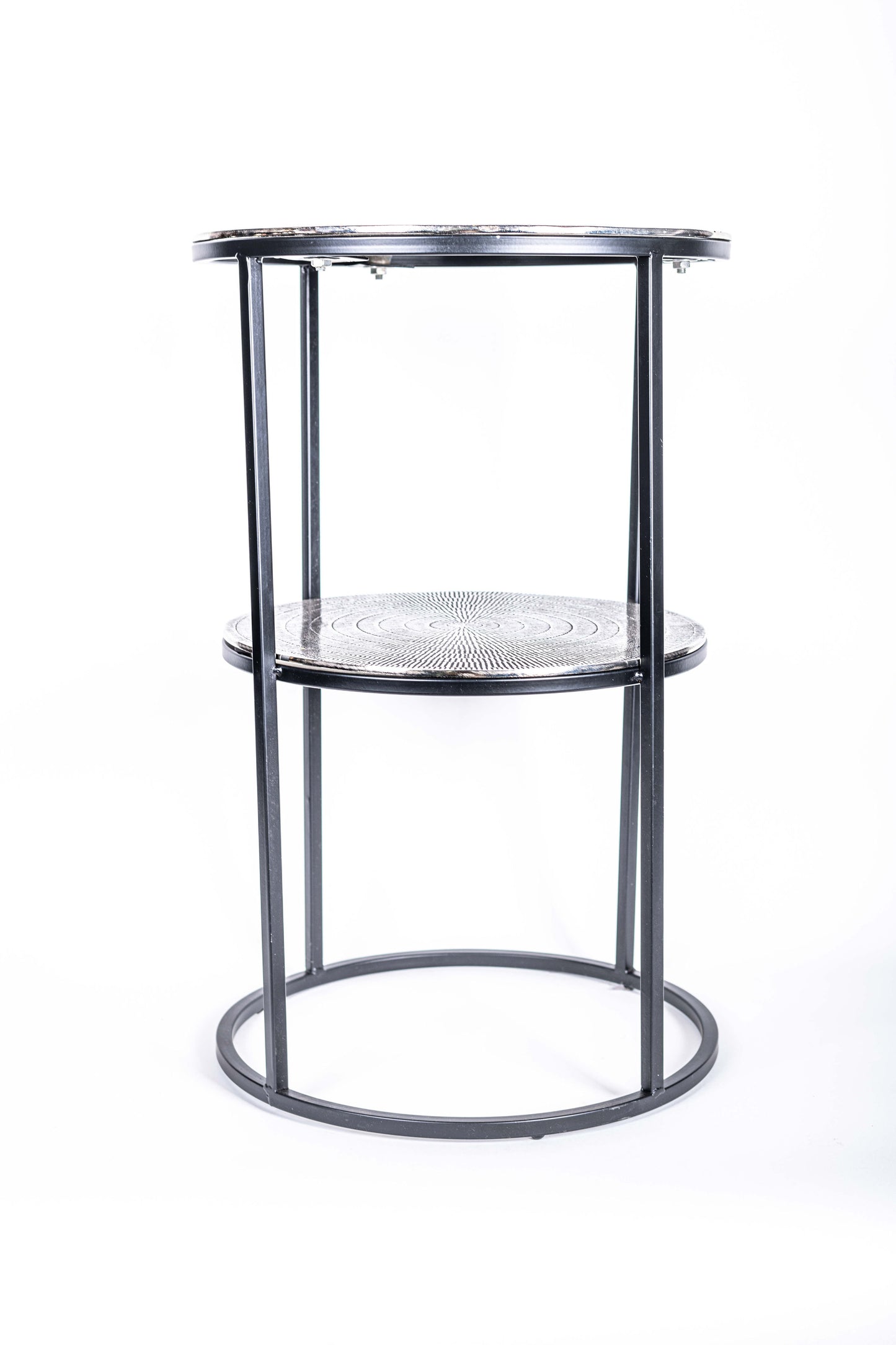 Mesa 2 Niveles Plateada