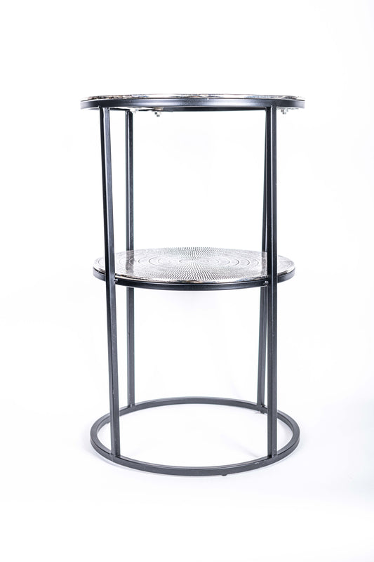 Mesa 2 Niveles Plateada