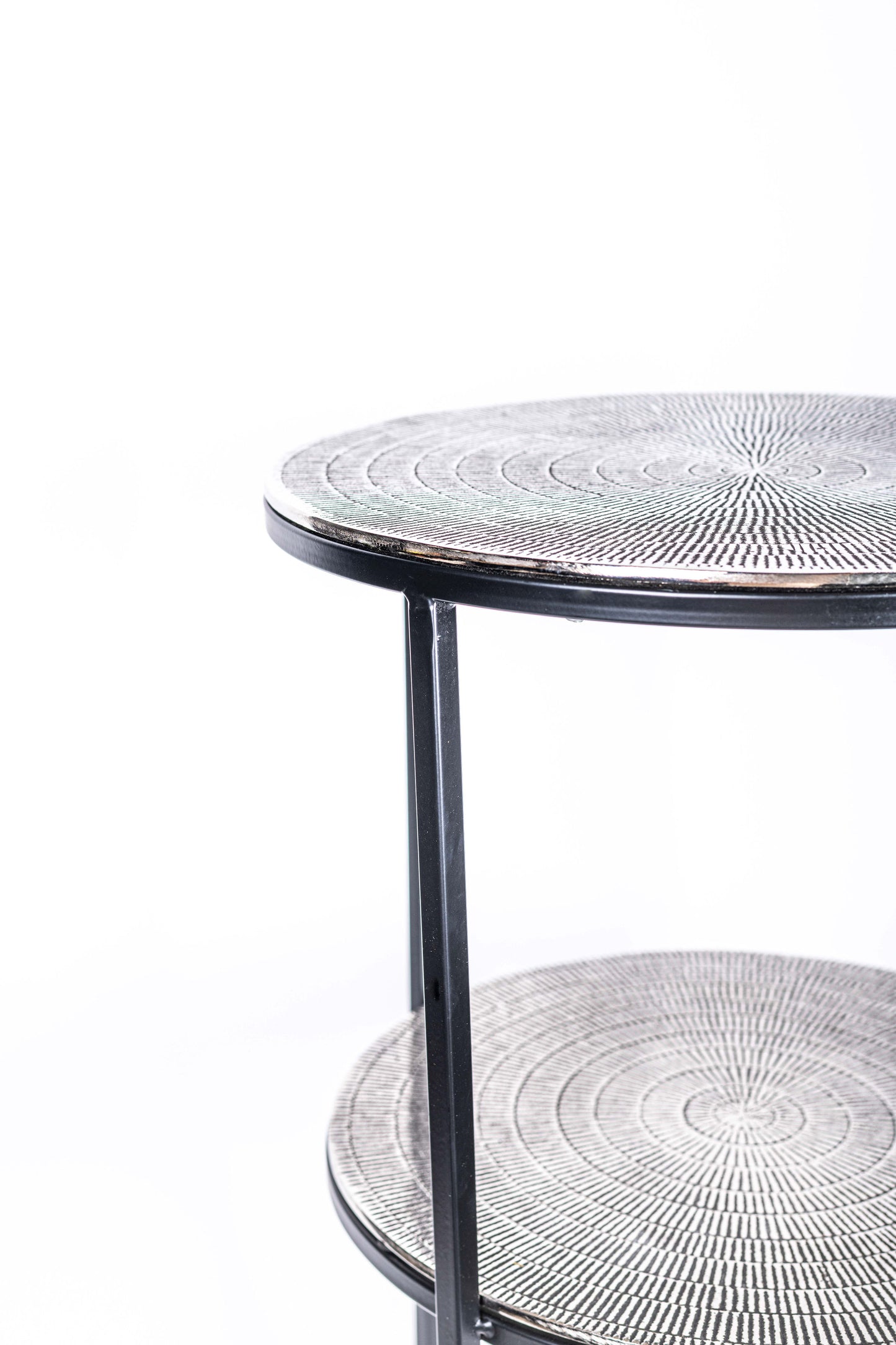 Mesa 2 Niveles Plateada