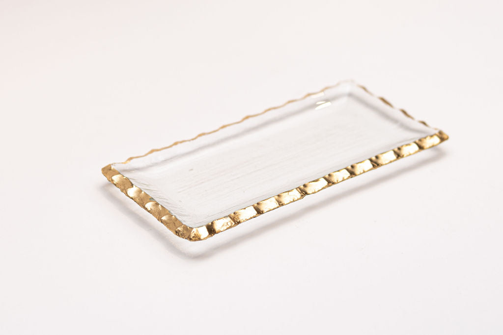 Plato Rectangular Filo Dorado