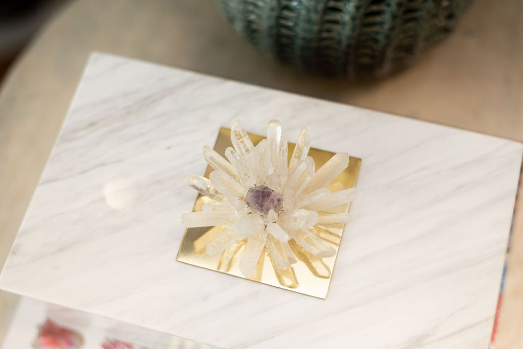 Caja con Flor de Cuarzos