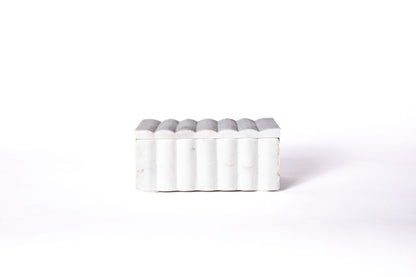 Caja Marmol Ondas Blanca