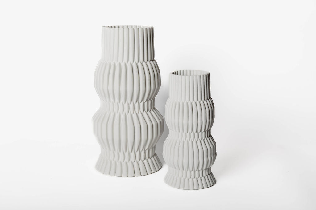 Florero Columna 3D Blanco