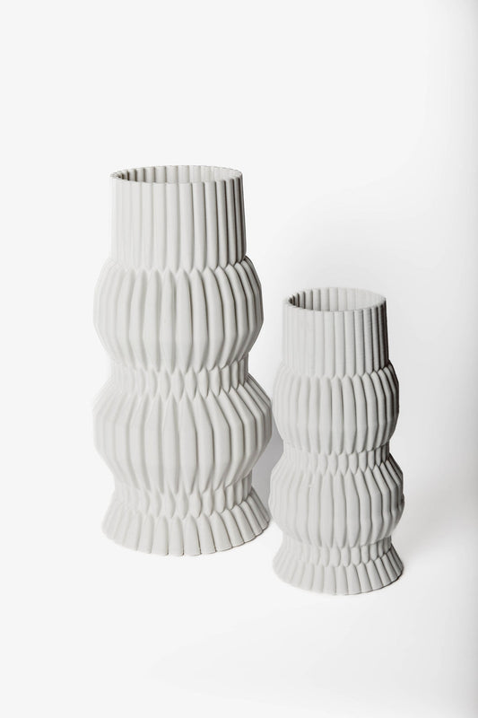 Florero Columna 3D Blanco