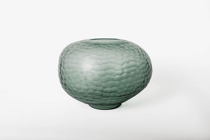 Jarron Vidrio Redondo Verde