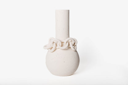 Florero Beige Eslabones