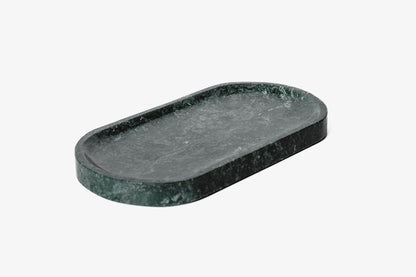 Charola Marmol Verde Ovalada