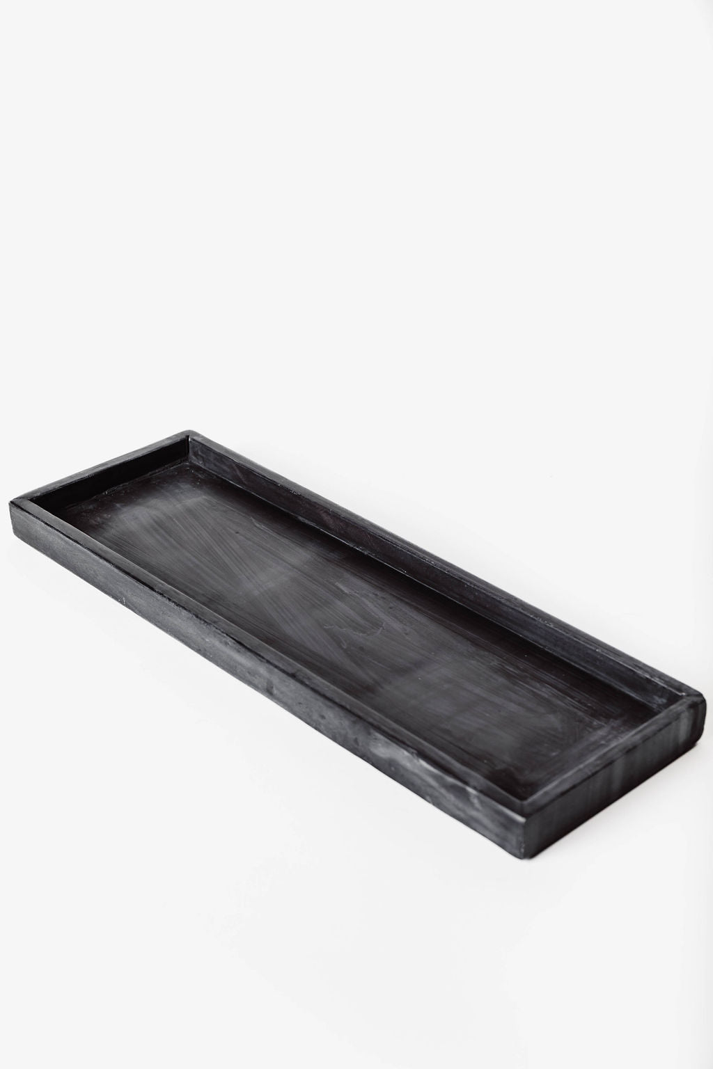 Charola Marmol Rectangular Negra
