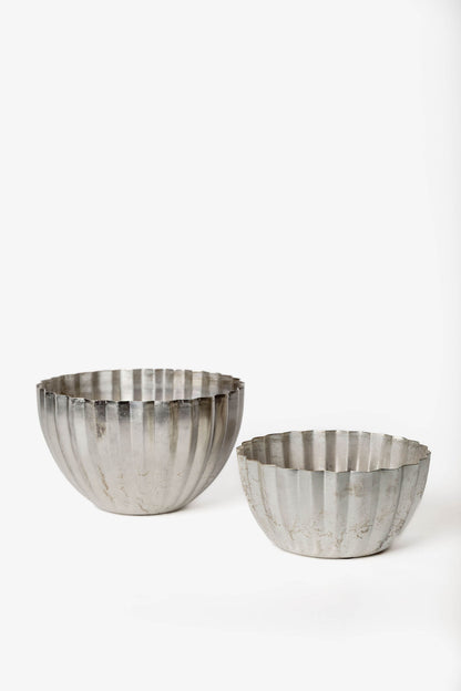 Bowl Plateado Plisado