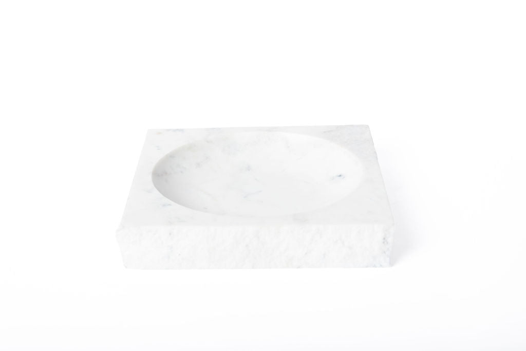 Cenicero Cuadrado / Marmol Blanco