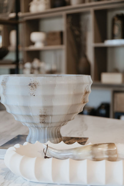 Bowl Pedestal Vidrio Opal