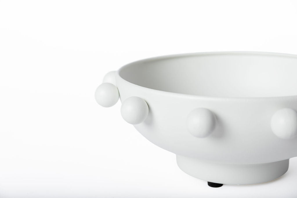 Bowl Blanco con Esferas