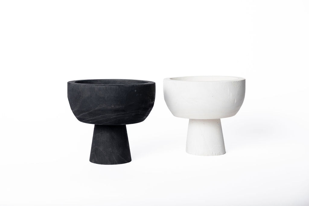 Bowl Madera Chico en Pedestal