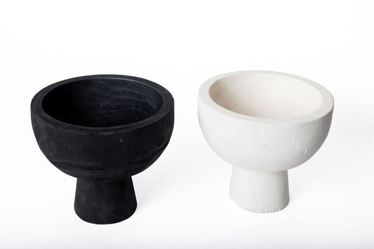 Bowl Madera Chico en Pedestal