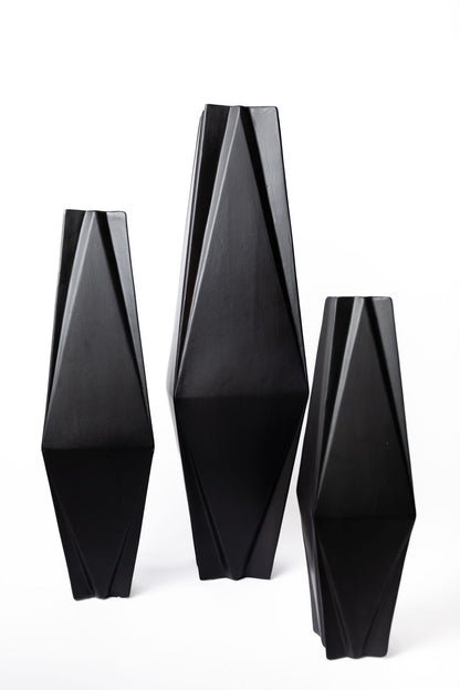 Jarron Ceramica Negro Jumbo