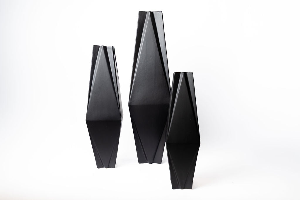 Jarron Ceramica Negro Jumbo