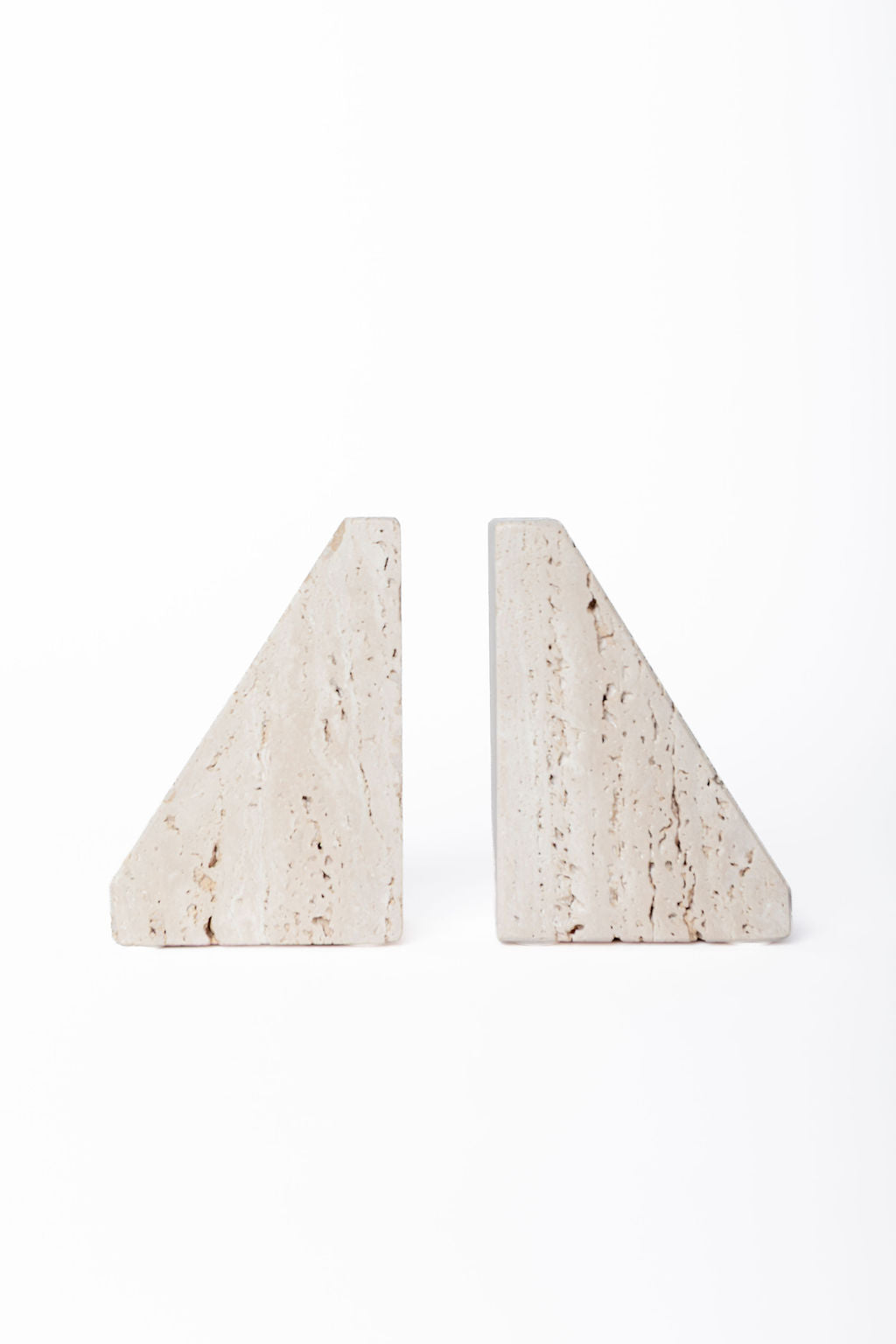 Sujetalibros Piedra Triangular Beige
