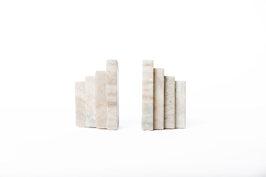Sujetalibros Marmol Beige Escalonado